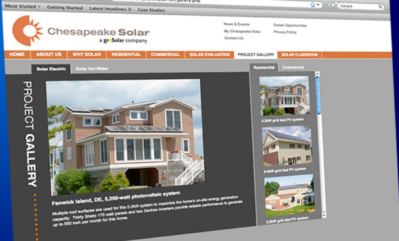 Chesapeake Solar website